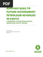 Mapping Risks To Future Government Petroleum Revenues in Kenya: A Framework For Prioritizing Advocacy, Research and Capacity Building