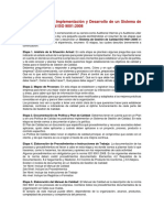 Pasos para Implementación de Un Sistema de Gestión de Calidad ISO 9001