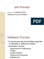 Software Process: Activities Actors in Software Dev Software Process Models