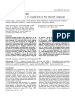 The Bilingual Brain: Proficiency and Age of Acquisition of The Second Language