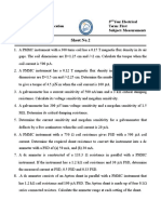 Beni Suief 3rd TH Year Electrical Sheet 2 Measuremnts