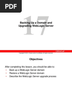 Backing Up A Domain and Upgrading Weblogic Server