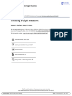 Choosing Analytic Measures - Barry Watts