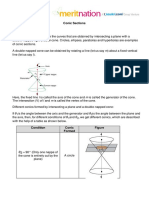 Conic Sections Conic sections: θ2 = 90° (Only one nappe of