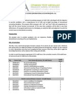 Master of Science (International Accounting) (Msc. Ia) About The Program