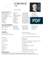 Johnathan Muench Acting Resume