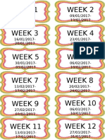 Week 1 Week 3 Week 4 Week 6 Week 5 Week 2