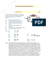 Steam Power Cycle Example Problem With Complete Solution