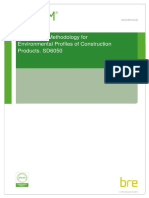 BRE Global Methodology For Environmental Profiles of Construction Products. SD6050