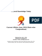 GK Today Current Affairs June 2016