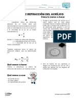 Índice de Refracción Del Acrílico