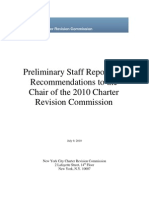 Preliminary Staff Report and Recommendations To The Chair of The 2010 Charter Revision Commission