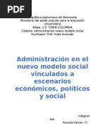 La Administración en El Nuevo Modelo Social