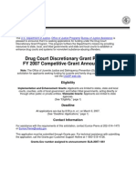 Drug Court Discretionary Grant Program FY 2007 Competitive Grant Announcement