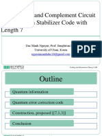 Construction and Complement Circuit of A Quantum Stabilizer Code With Length 7