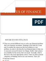 Sources of Finance