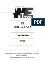 IPR UNIT 1,2,3,4,5,6: Tybsc (It) Sem 6