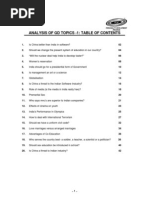 Analysis of GD Topics