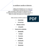 Disciplinas Auxiliares Usadas en Historia