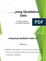 Lesson 9 - Week 9 Qualitative Analysis