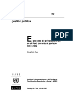 El Proceso de Privatizaciones en El Perú Durante El Período 1991-2002