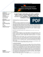 Length-Weight Relationship and Relative Condition Factor of Puntius Sophore (Hamilton, 1822) and (Wetland) of Assam, India