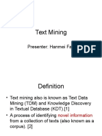 Text Mining - Hanmei Fan - Fall 2006