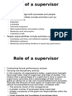 Role of A Supervisor