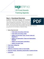 Sage X3 - User Guide - Fixed Assets Training Agenda (Rev1)