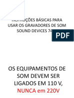 Tutorial Gravador Sound Devices