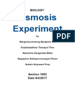 Osmosis Experiment: Biology