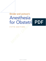 Shnider and Levinsons Anesthesia For Obstetrics, 5th Ed