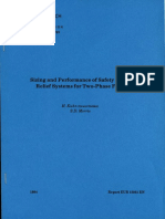 Sizing and Performance of Safety Valve Relief Systems For Two-Phase Flow