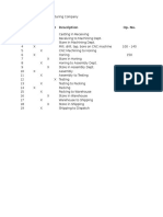 Material Handling Planning Chart