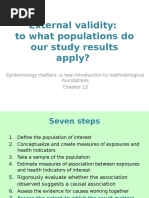 Epidemiology External Validity