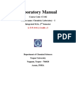 Inorganic Chemistry Lab Manual