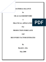 Oil Reservoir Material Balance