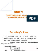 Unit V: Time Varying Fields and Maxwell'S Equations