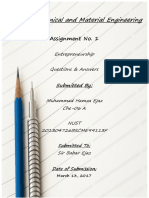 School of Chemical and Material Engineering: Assignment No. 1