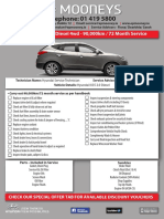 Mooney Service Schedules Ix35 2 - 0L Diesel - 90000km