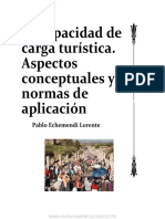 La Capacidad de Carga Turística. Aspectos Conceptuales y Normas de Aplicación