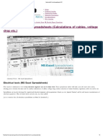 Electrical MS Excel Spreadsheets - EEP