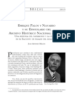 Enrique Palos y Navarro y Su Epistolario Del Archivo Histórico Nacional (1785-1804)