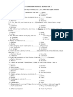 Latihan Uas Kelas 4: Bahasa Inggris Semester 1: Choose The Right Answer by Crossing (X) A, B, C, D For The Right Answer