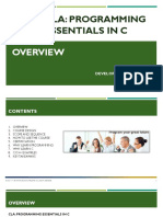 CLA Programming Essentials in C Overview (January 24, 2017)