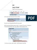 Define Company Code: Customizing Document