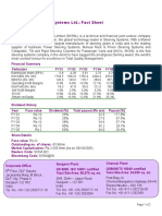 Sona Koyo Steering Systems LTD.: Fact Sheet: Particulars FY'01 FY'02 FY'03 FY'04 FY'05