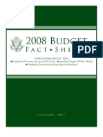 2008 Budget: Fact Sheets