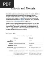 Mitosis Vs Meiosis