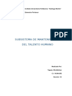 Trabajo Subsistema de Mantenimiento Del Talento Humano